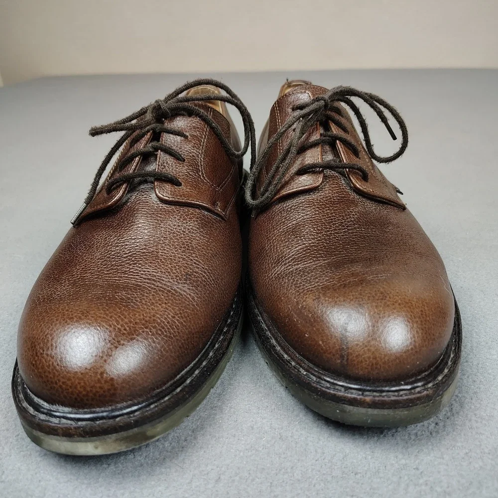 Mephisto Marlon Oxford Shoes Men 10 Pebble Chestnut Leather Goodyear Welt Derby